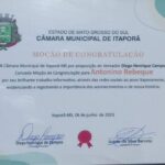 Antonino Rebeque recebe moção de congratulação por excelente trabalho informativo em Itaporã