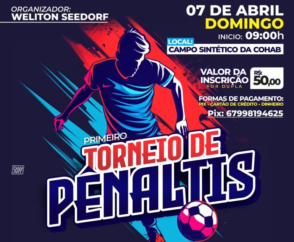 Primeiro Torneio de Pênaltis acontece neste domingo em Itaporã