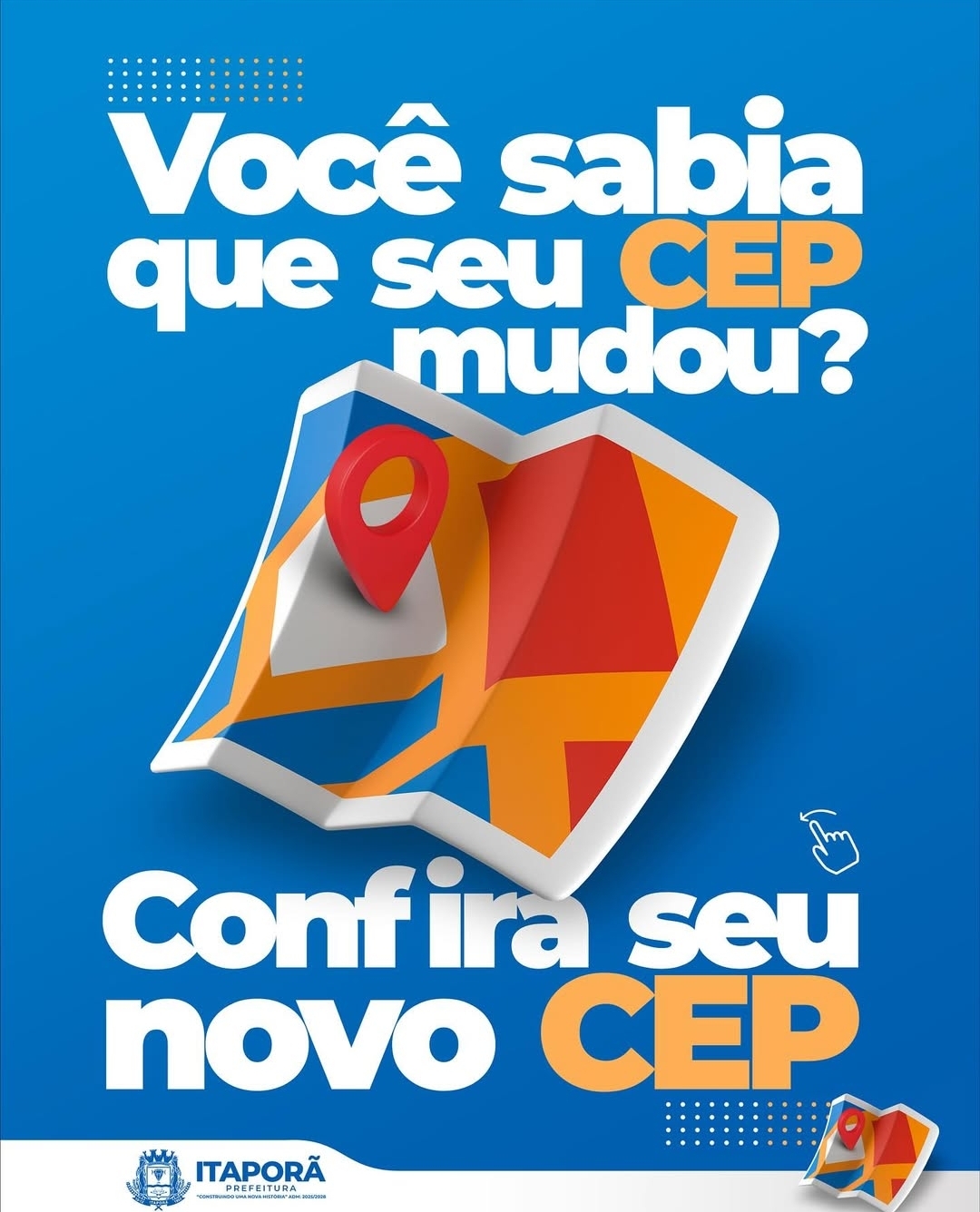 Atenção! Prefeitura de Itaporã divulga CEPs das ruas; confira