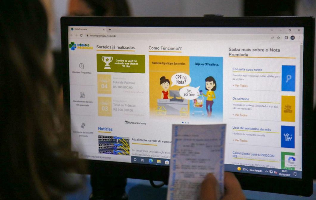 Cinco consumidores dividem prêmio de R$ 100 mil na Nota MS Premiada