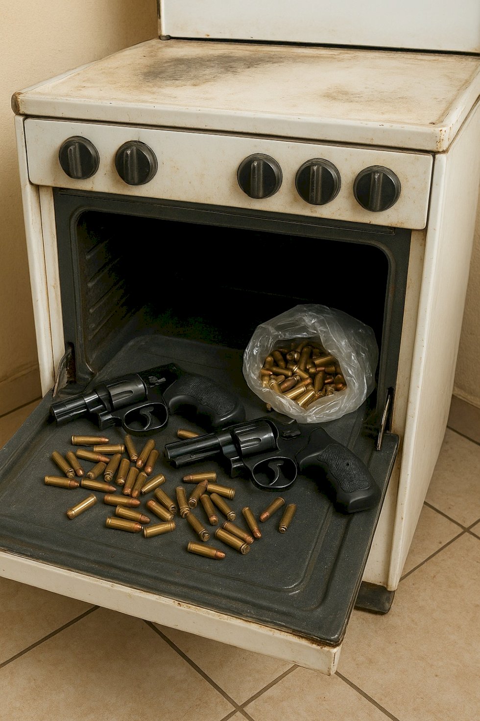 Itaporã: Polícia acha arsenal ‘quentinho’: homem escondia revólveres dentro do fogão