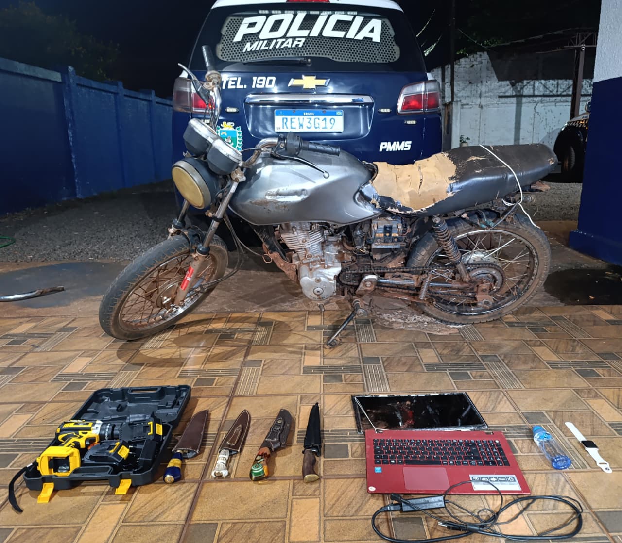Itaporã: motocicleta furtada é localizada após imagens das câmeras de segurança