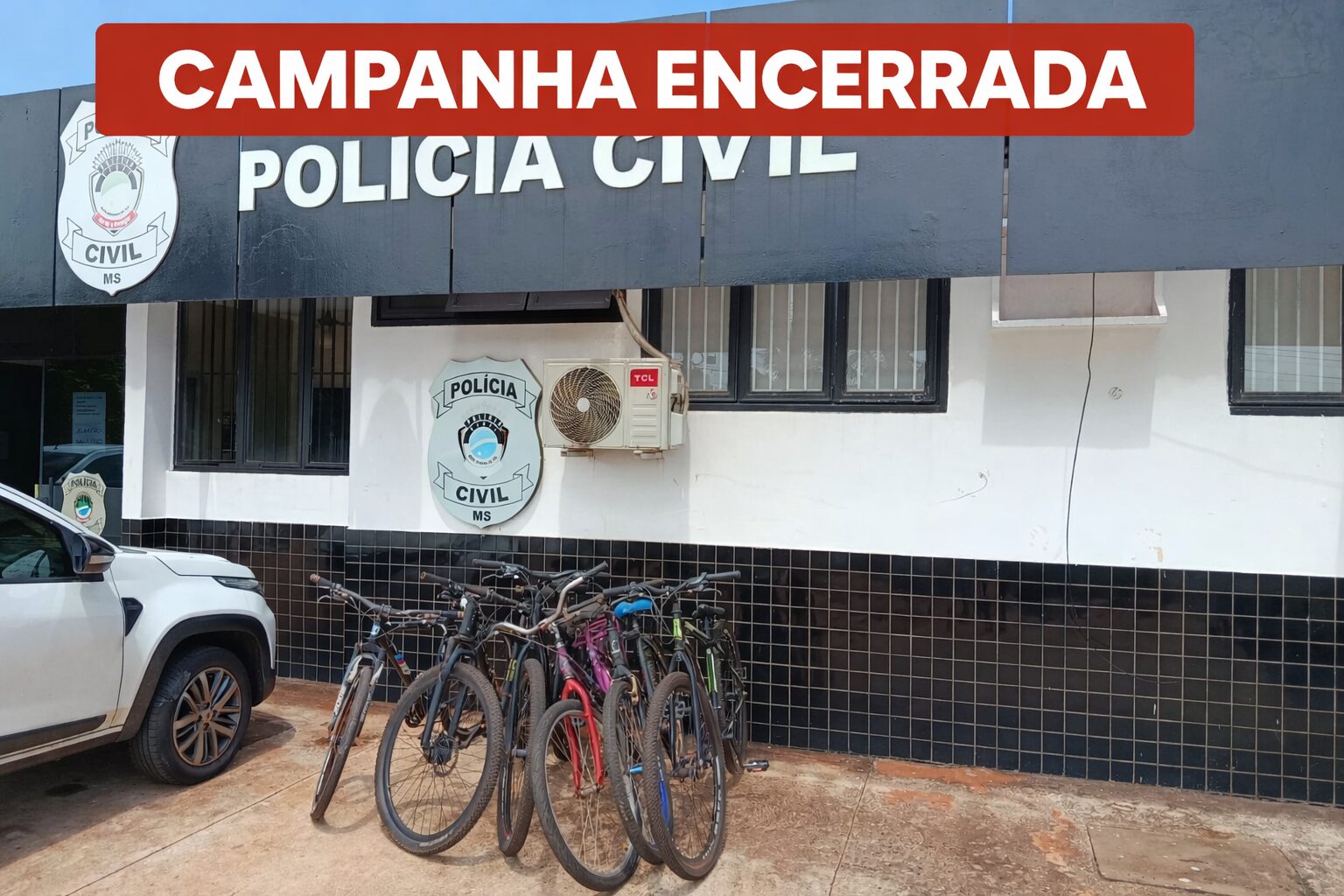 Encerrada: Campanha da Delegacia de Polícia Civil de Itaporã “Pedal Solidário segunda edição” finalizou a entrega das bicicletas