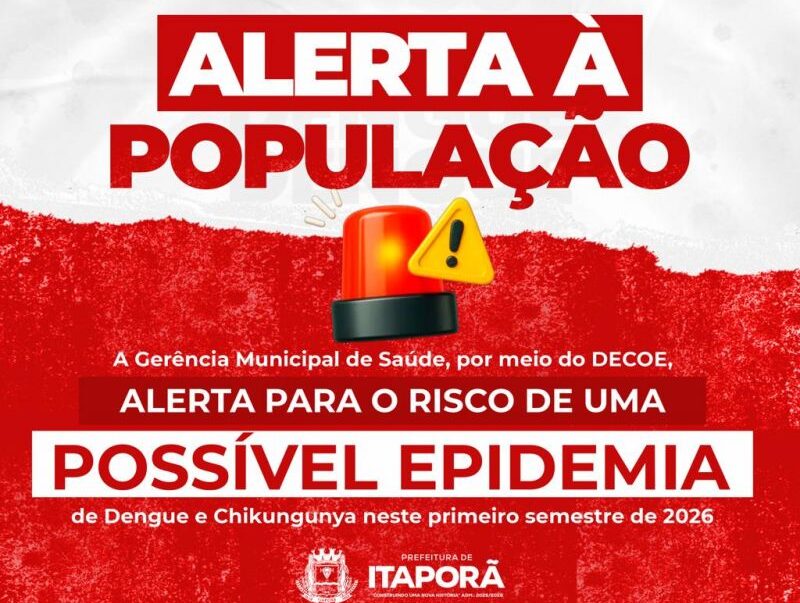 Alerta máximo: Itaporã entra em zona de risco para Dengue e Chikungunya em 2026