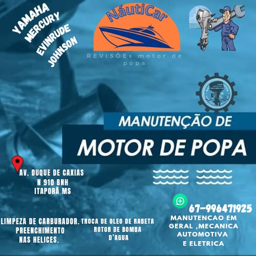 Itaporã agora conta com a NáutiCar revisões motor de popa