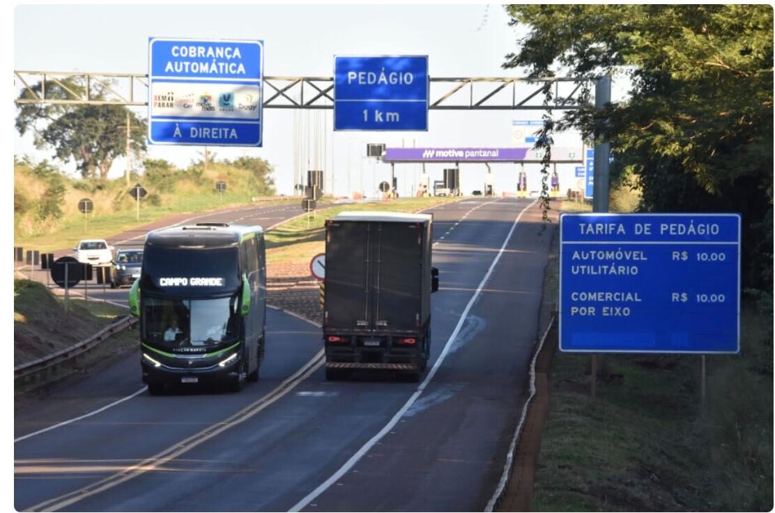 ANTT autoriza reajuste e pedágio da BR-163 fica mais caro em Mato Grosso do Sul
