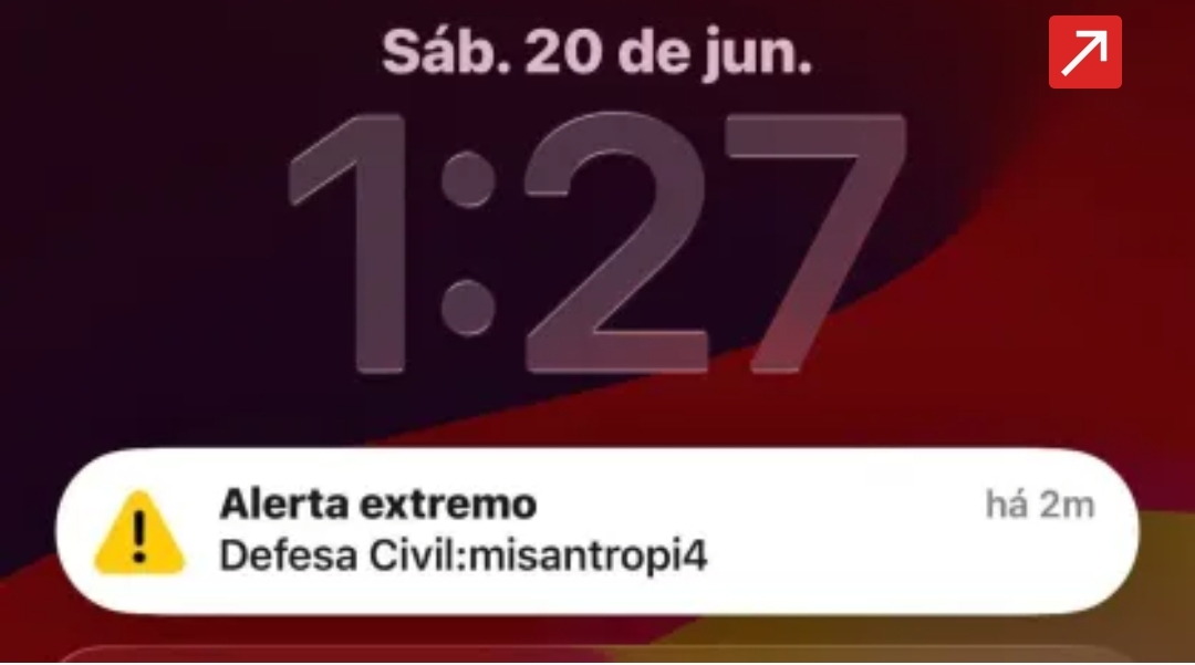 “Alerta extremo” falso chega a celulares do país; ferramenta é desabilitada