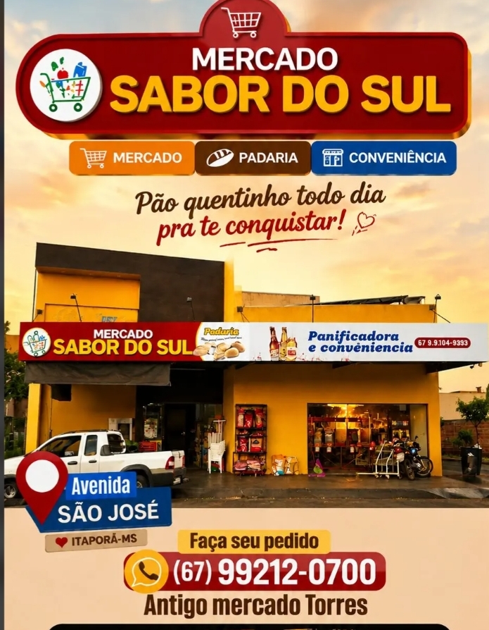 Itaporã: Final de semana é no Mercado Sabor do Sul, cerveja gelada e muito mais, aos domingos frango assado e carne assada