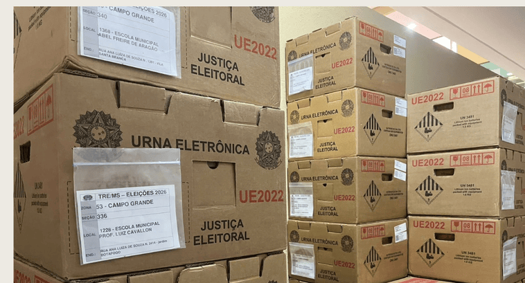 Distribuição de urnas eletrônicas começou na sexta-feira em MS